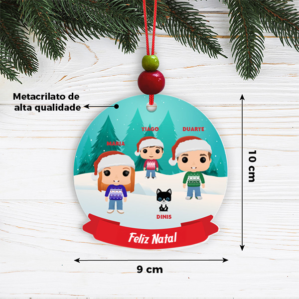 Pack de Enfeites para Árvore de Natal Funkos com Nomes personalizados
