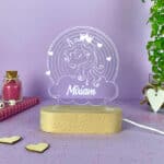 Miniatura de Lámpara Infantil Unicornio con Nombre personalizada