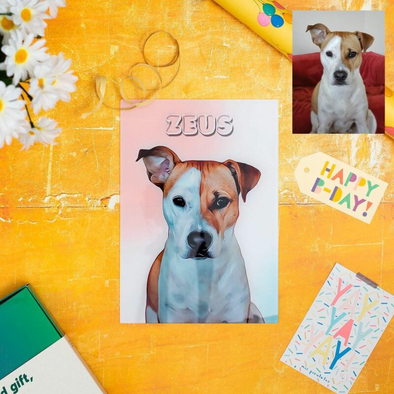 Placa Retrato Mascota personalizada