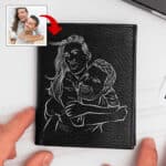 Miniatura de Cartera con Ilustración o Nombre para Hombre personalizada