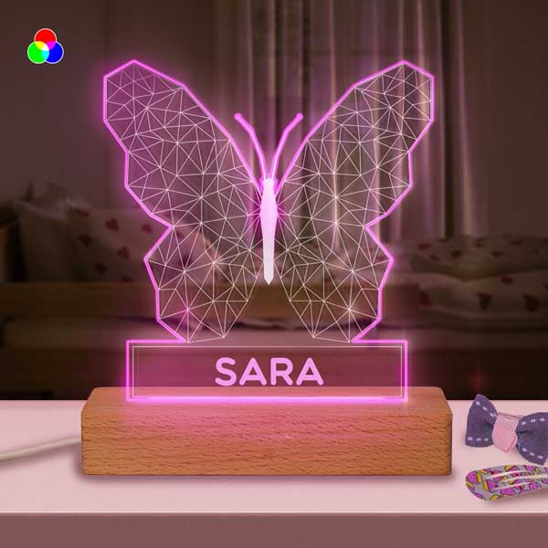 Lámpara Mariposa con Nombre personalizada