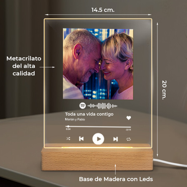 Lámpara Spotify personalizada