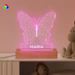 Miniatura de Lámpara Mariposa con Nombre personalizada