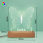 Miniatura de Lámpara Mariposa con Nombre personalizada