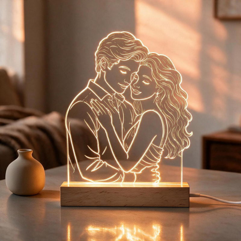Lámpara ilustrada 3D personalizada