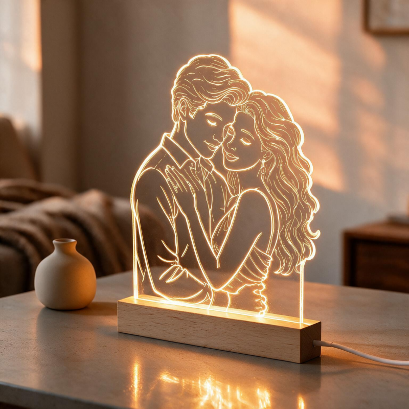 Lámpara ilustrada 3D personalizada