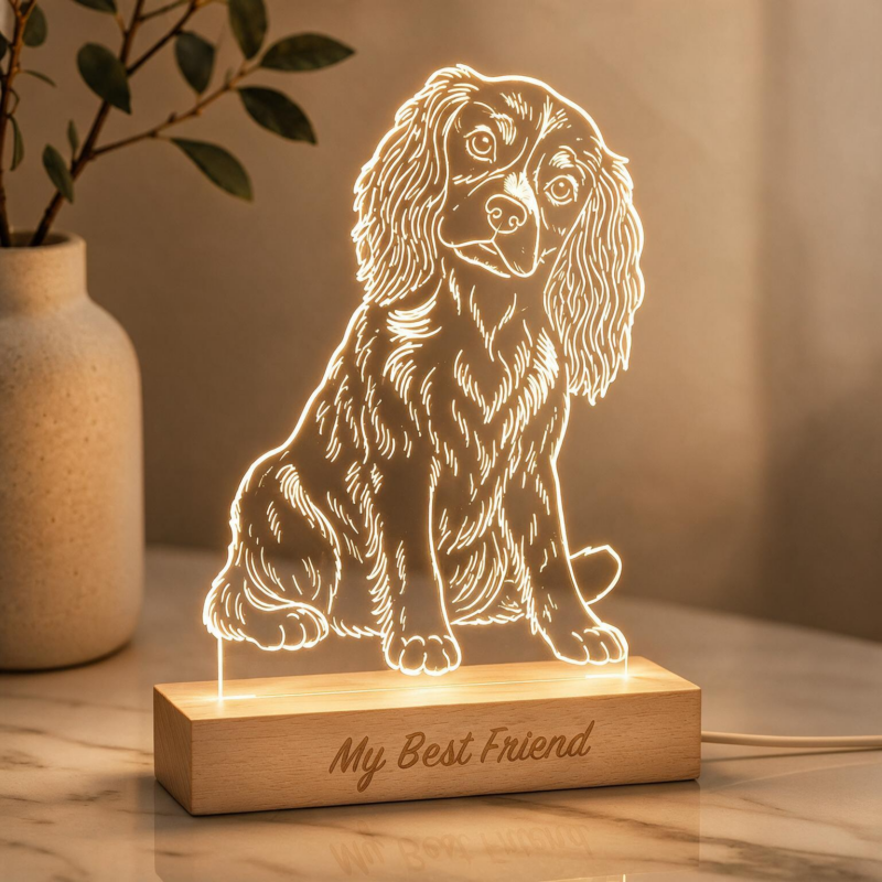 Lámpara ilustrada 3D personalizada