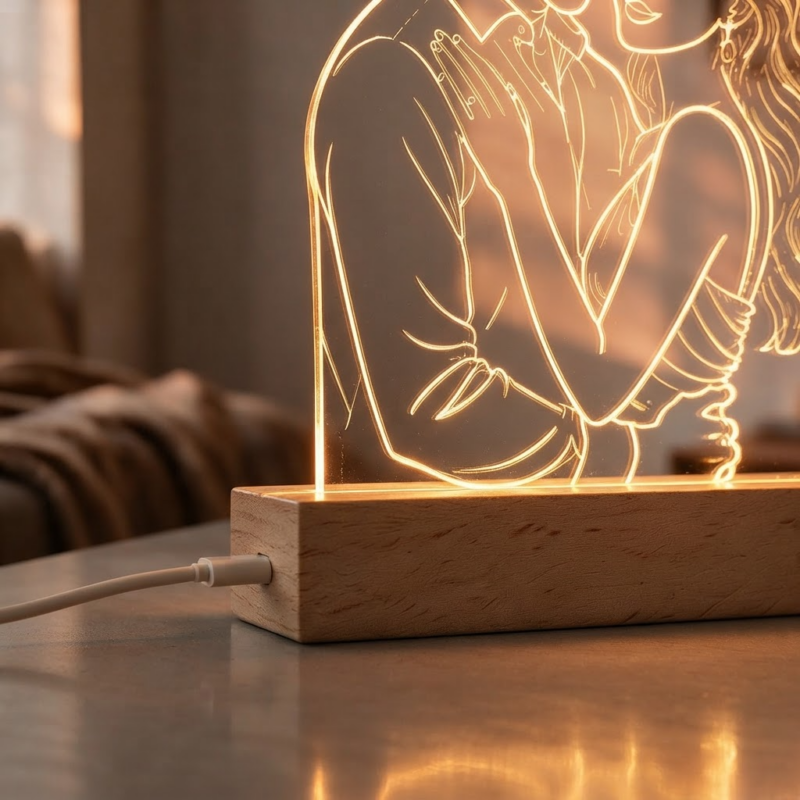 Lámpara ilustrada 3D personalizada