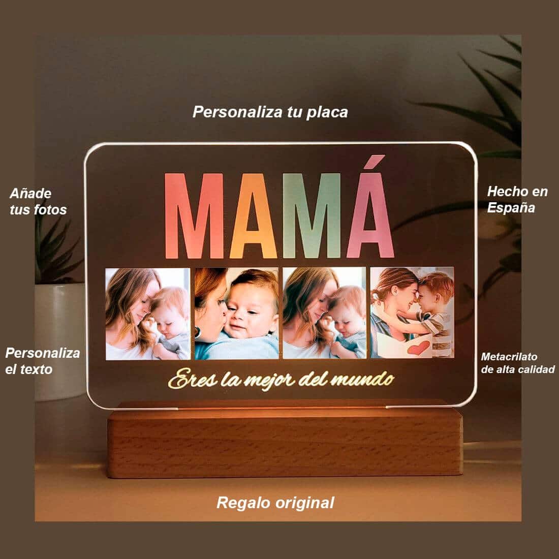 Lámpara Mamá multicolor personalizada