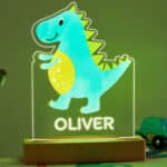 Miniatura de Lámpara Infantil Dinosaurio con Nombre personalizada