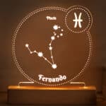 Miniatura de Lámpara Signo del Zodiaco con Nombre personalizada