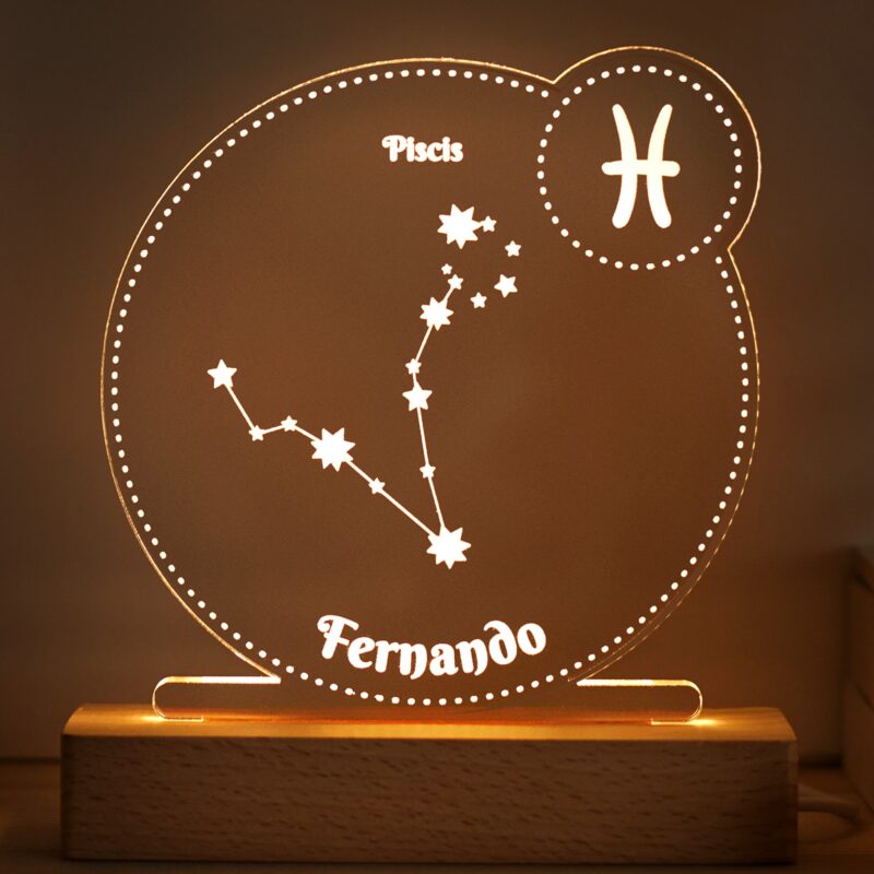 Lámpara Signo Zodiaco personalizada