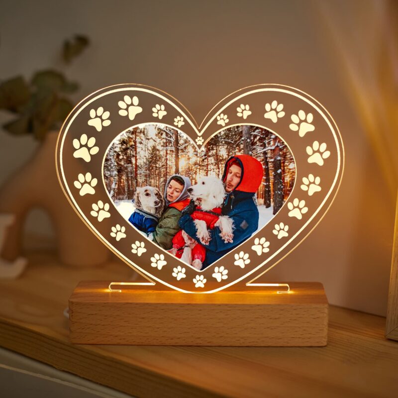 Lámpara Mascota Corazón personalizada