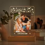 Miniatura de Lámpara Corazoncitos con Foto y Texto personalizada