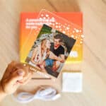 Miniatura de Lámpara Corazoncitos con Foto y Texto personalizada