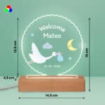 Miniatura de Lámpara Welcome Bebé personalizada