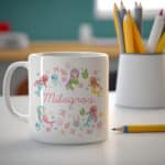 Miniatura de Taza Infantil Irrompible Sirenitas y Mar con Nombre personalizada