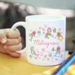 Miniatura de Taza Infantil Irrompible Sirenitas y Mar con Nombre personalizada