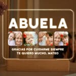 Miniatura de Lámpara Abuela con Cuatro Fotos y Texto personalizada