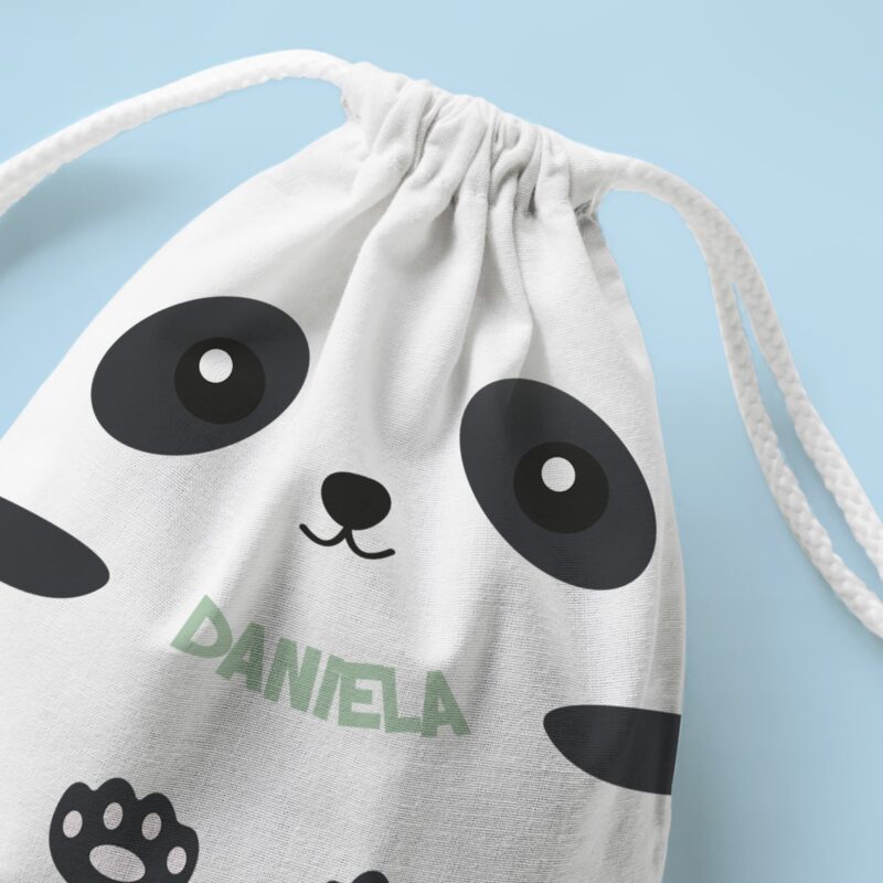 Bolsita Merienda Infantil Panda personalizada