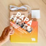 Miniatura de Lámpara Papá con Cuatro Fotos y Texto personalizada