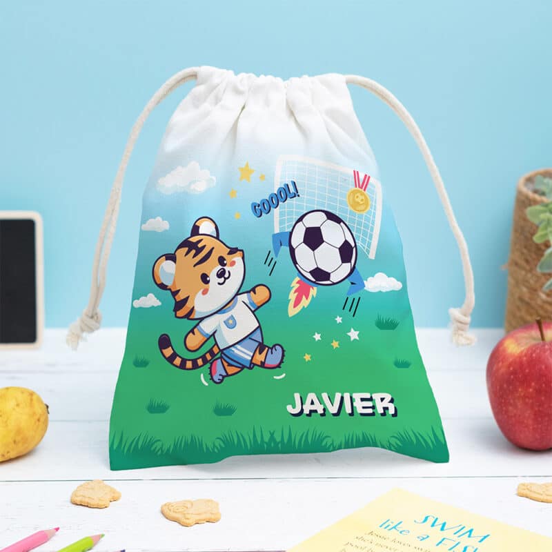 Bolsita para Merienda Infantil Fútbol personalizada