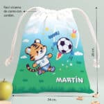 Miniatura de Bolsita para Merienda Infantil Fútbol personalizada