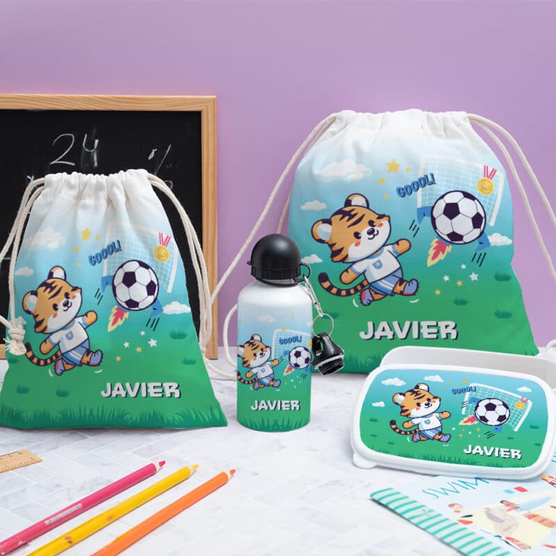 Bolsita para Merienda Infantil Fútbol personalizada