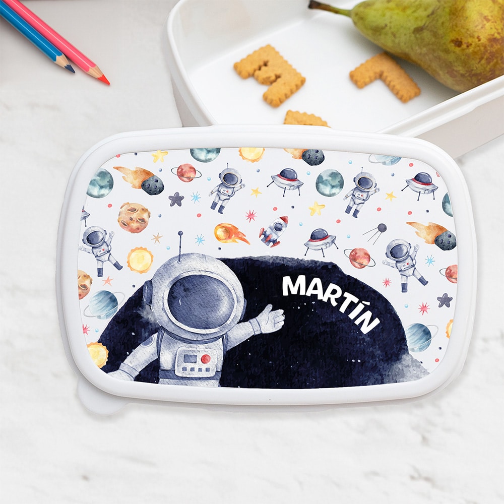Fiambrera Infantil Astronauta en el Espacio personalizada
