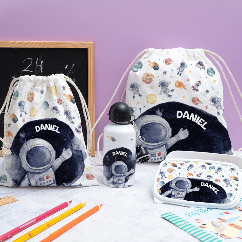 Fiambrera Infantil Astronauta en el Espacio personalizada