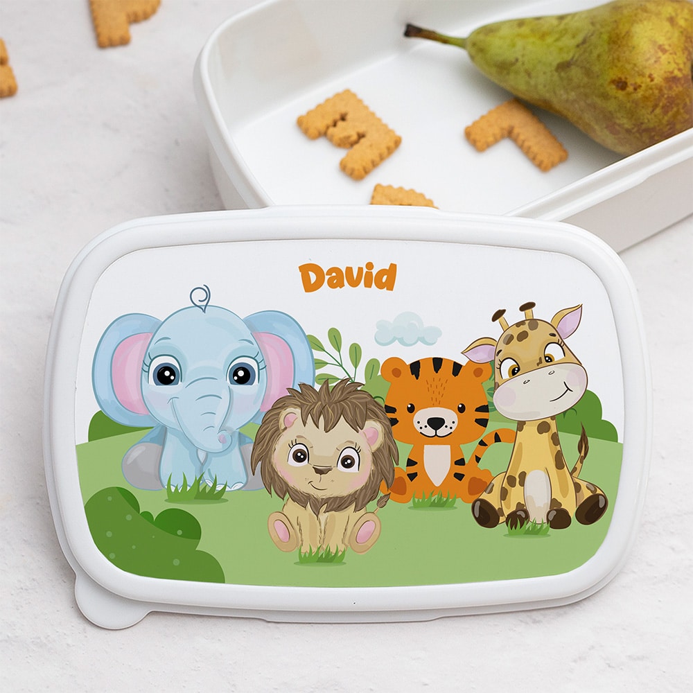 Fiambrera Infantil Animales Selva personalizada