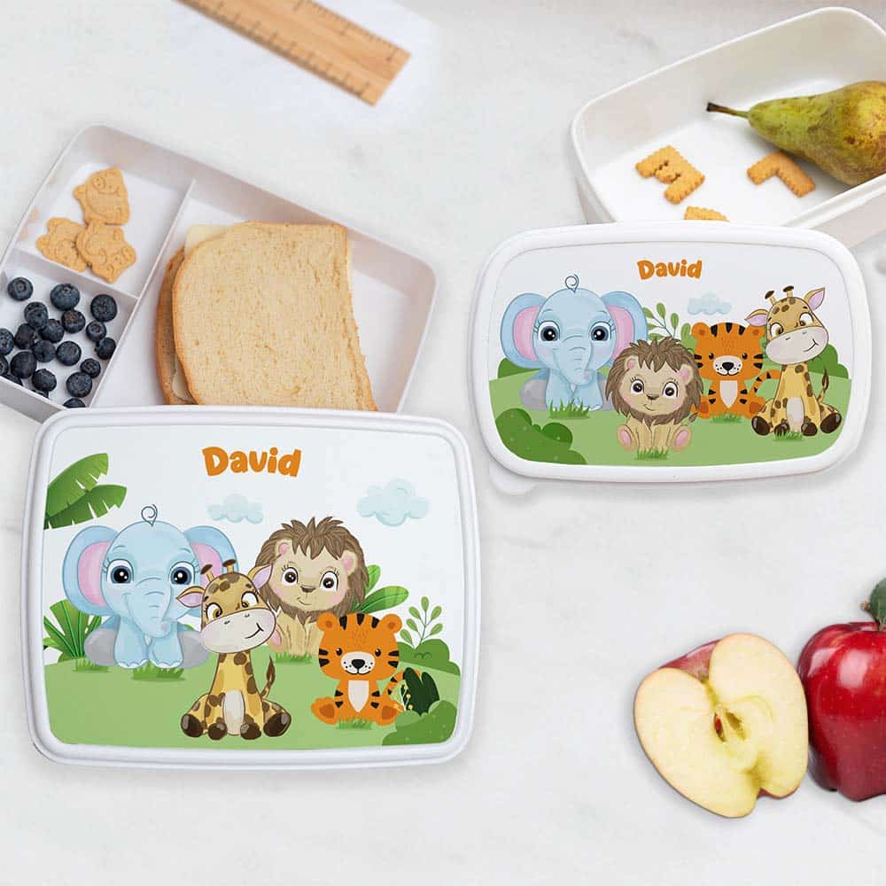 Fiambrera Infantil Animales Selva personalizada