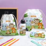 Miniatura de Fiambrera Infantil Animales Selva personalizada