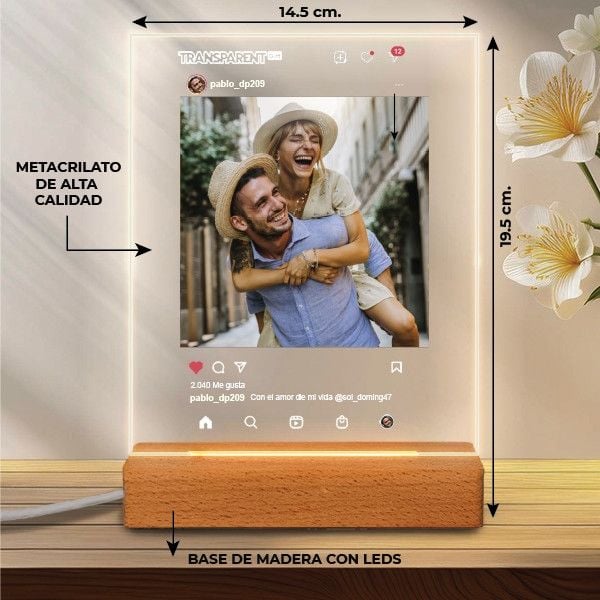 Lámpara Instagram con Foto personalizada