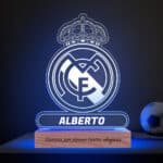 Miniatura de Lámpara Escudo Real Madrid personalizada