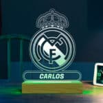 Miniatura de Lámpara Escudo Real Madrid personalizada