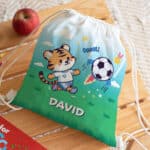 Miniatura de Mochila Saco Infantil Fútbol personalizada