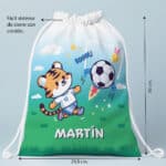 Miniatura de Mochila Saco Infantil Fútbol personalizada