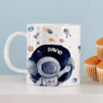 Miniatura de Taza Infantil Irrompible Astronauta con Nombre personalizada