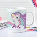 Miniatura de Taza Infantil Irrompible Unicornio con Nombre personalizada