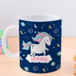 Miniatura de Taza Infantil Irrompible Unicornio con Nombre personalizada