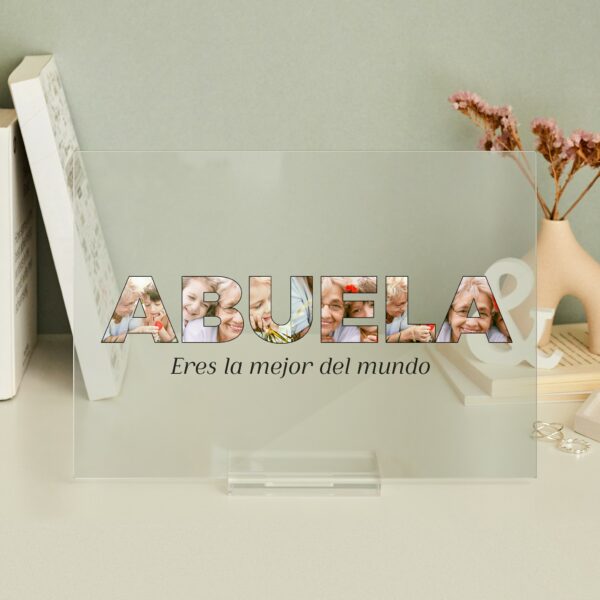Placa Abuela con Fotos personalizada