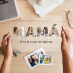 Miniatura de Placa Mamá Con Fotos en Letras personalizada