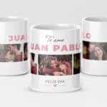 Miniatura de Taza Dedicatoria con 3 Frases y 3 Fotos personalizada