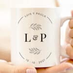 Miniatura de Taza Enlace de Boda con Iniciales, Nombres y Fecha personalizada