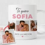 Miniatura de Taza Dedicatoria con 3 Frases y 3 Fotos personalizada