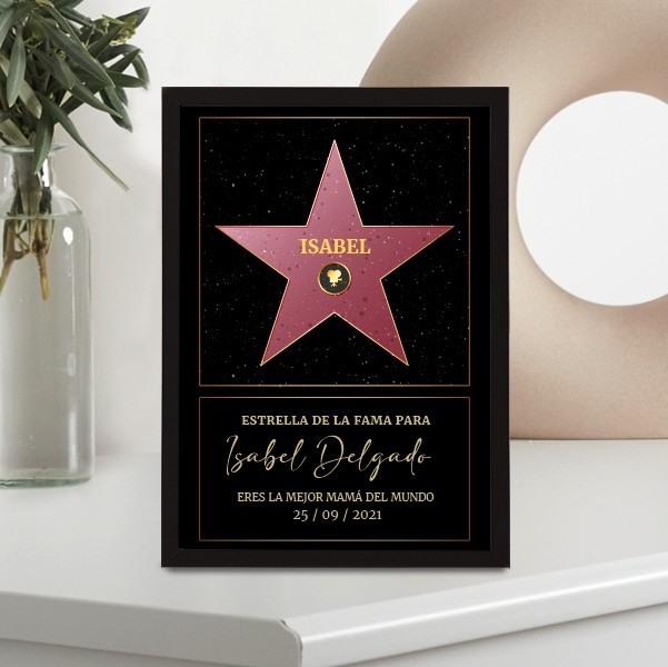 Placa Hollywood con Textos personalizada