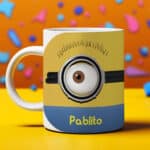 Miniatura de Taza Infantil Irrompible Minions con Nombre personalizada