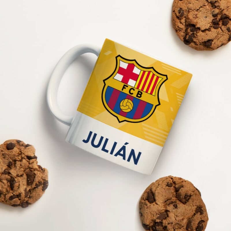 Taza Escudo Fútbol Barcelona personalizada