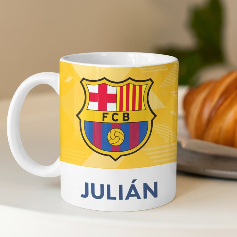 Taza Escudo Fútbol Barcelona personalizada